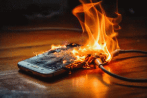 モバイルバッテリーから出火